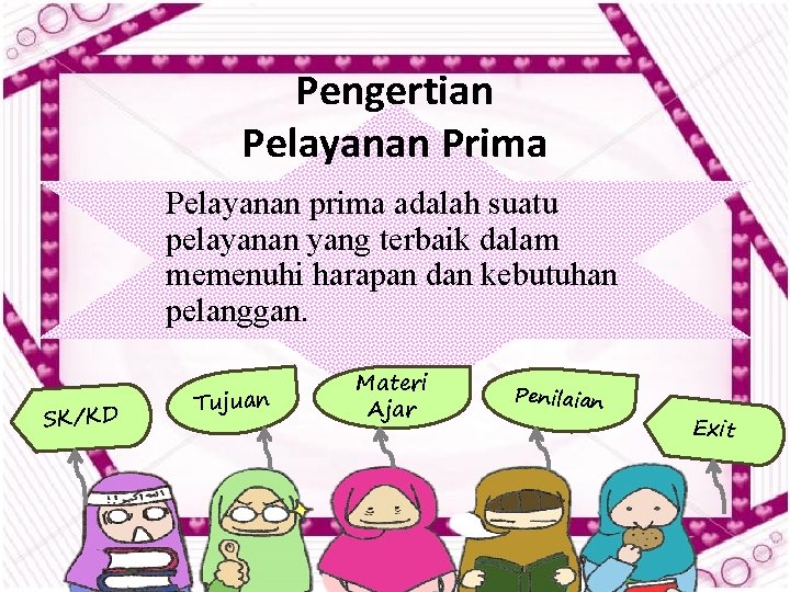 Pengertian Pelayanan Prima Pelayanan prima adalah suatu pelayanan yang terbaik dalam memenuhi harapan dan