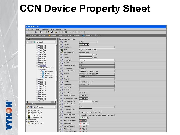 CCN Device Property Sheet 