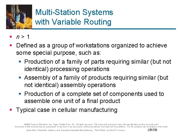 Multi-Station Systems with Variable Routing § n>1 § Defined as a group of workstations