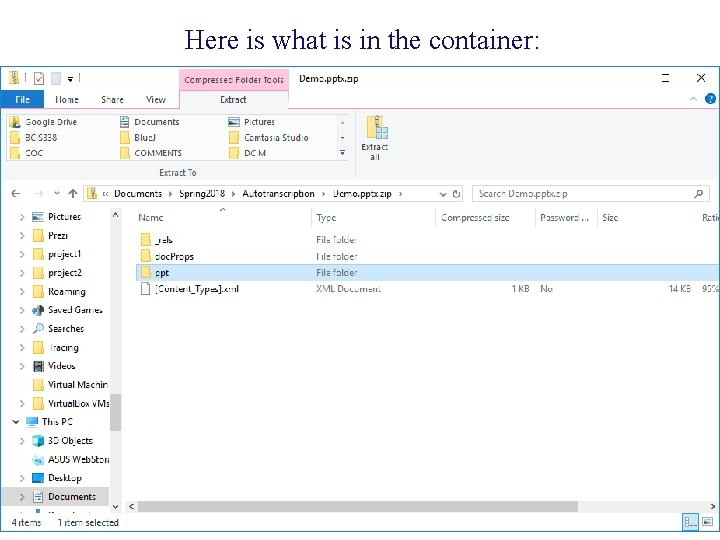 Here is what is in the container: 