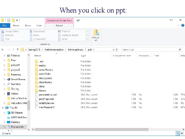 When you click on ppt: 
