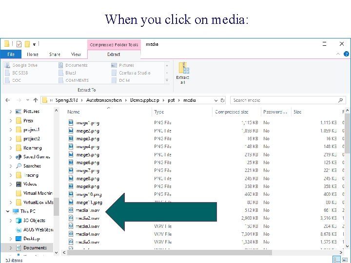 When you click on media: 