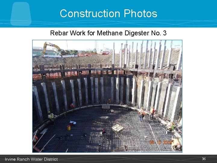 Construction Photos Rebar Work for Methane Digester No. 3 36 