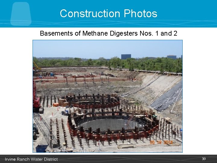 Construction Photos Basements of Methane Digesters Nos. 1 and 2 39 