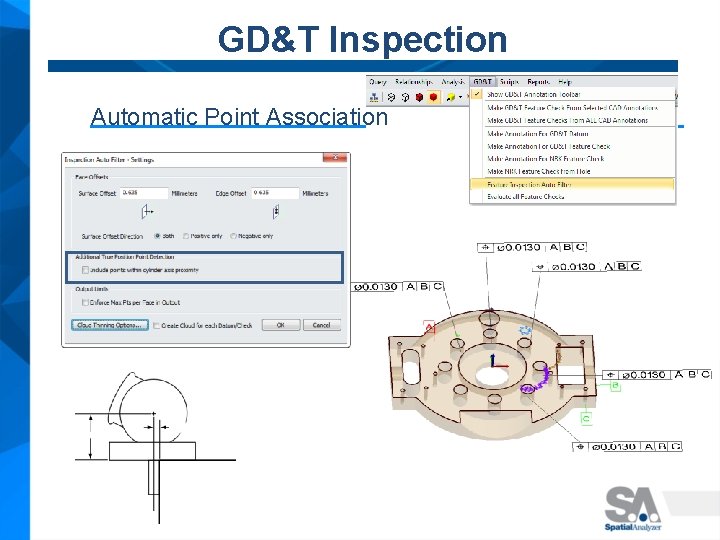 GD&T Inspection Automatic Point Association 