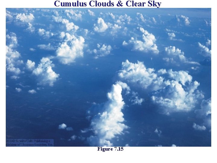 Cumulus Clouds & Clear Sky Figure 7. 15 