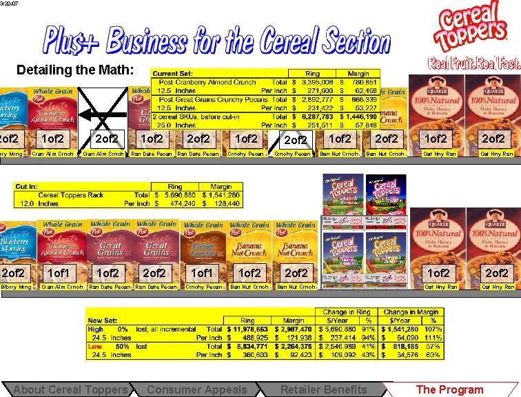 3/20/07 Detailing the Math: 2 of 2 brry Mrng 1 of 2 Cran Alm 3/20/07 Detailing the Math: 2 of 2 brry Mrng 1 of 2 Cran Alm