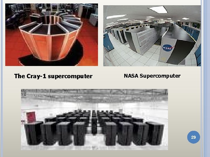 The Cray-1 supercomputer NASA Supercomputer 29 