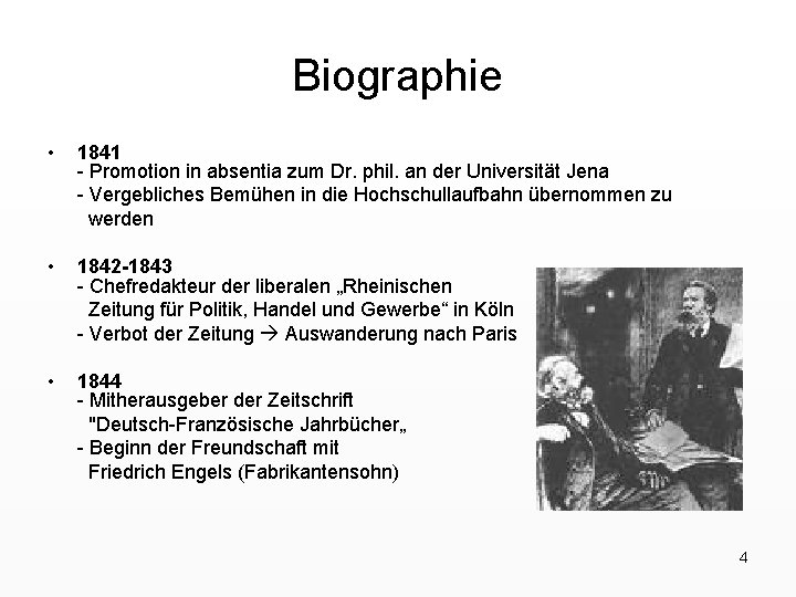 Biographie • 1841 - Promotion in absentia zum Dr. phil. an der Universität Jena