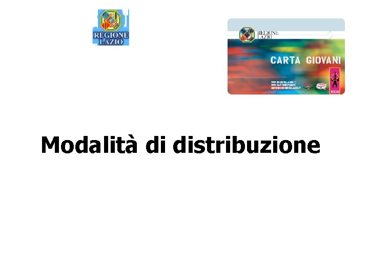 Modalità di distribuzione 