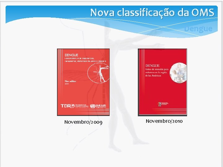 Nova classificação da OMS Dengue Novembro/2009 Novembro/2010 Nova classificação da OMS Dengue Novembro/2009 Novembro/2010