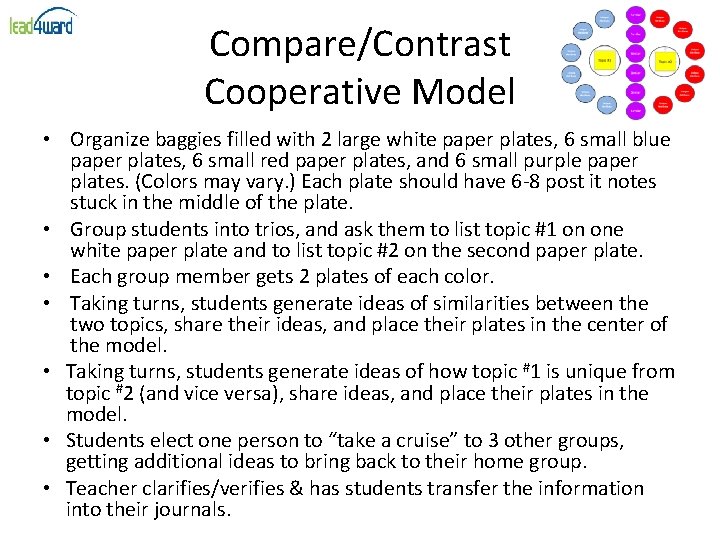 Compare/Contrast Cooperative Model • Organize baggies filled with 2 large white paper plates, 6 Compare/Contrast Cooperative Model • Organize baggies filled with 2 large white paper plates, 6