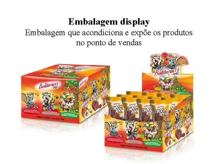 Embalagem display Embalagem que acondiciona e expõe os produtos no ponto de vendas 