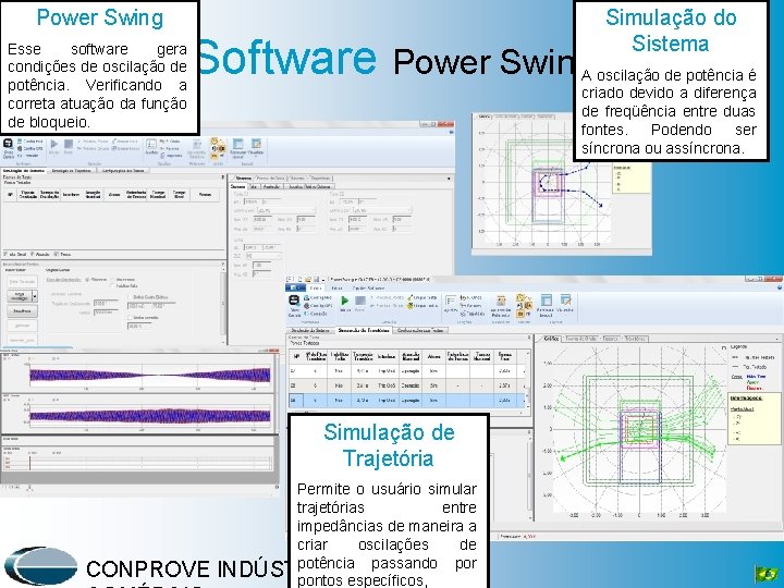Power Swing Software Power Swing Esse software gera condições de oscilação de potência. Verificando