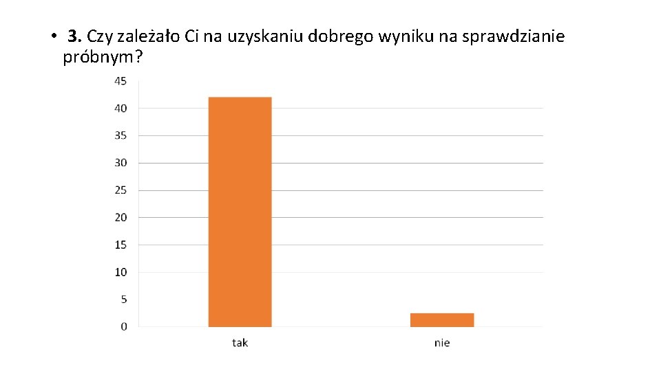  • 3. Czy zależało Ci na uzyskaniu dobrego wyniku na sprawdzianie próbnym? 