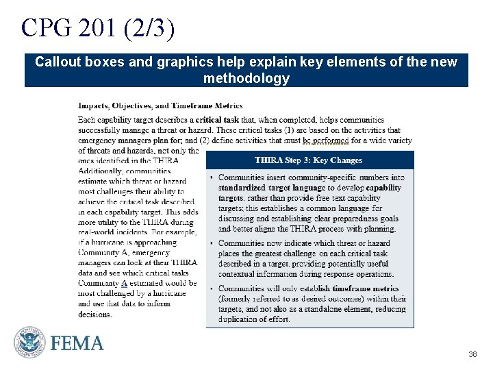 CPG 201 (2/3) Callout boxes and graphics help explain key elements of the new