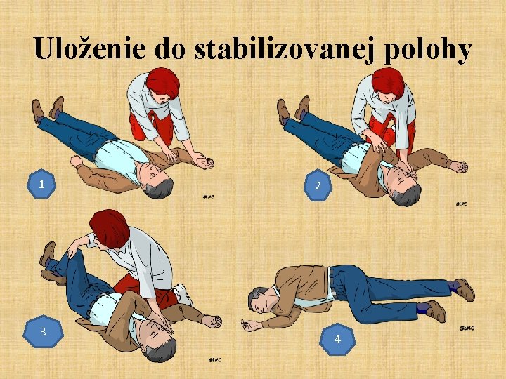 Uloženie do stabilizovanej polohy 1 3 2 4 