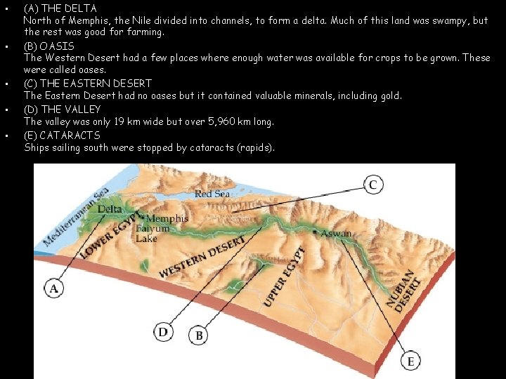  • • • (A) THE DELTA North of Memphis, the Nile divided into