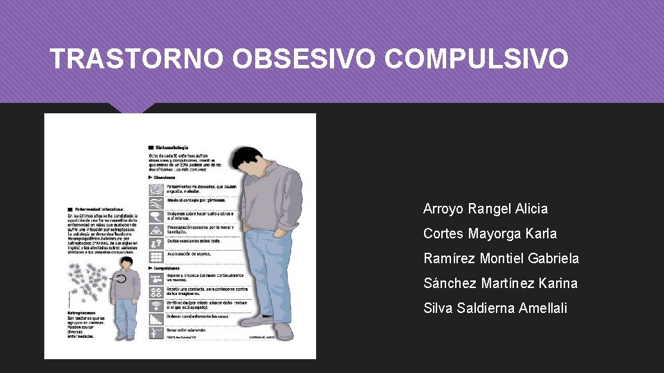 TRASTORNO OBSESIVO COMPULSIVO Arroyo Rangel Alicia Cortes Mayorga Karla Ramírez Montiel Gabriela Sánchez Martínez