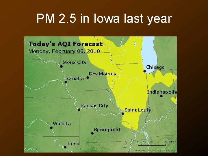 PM 2. 5 in Iowa last year 