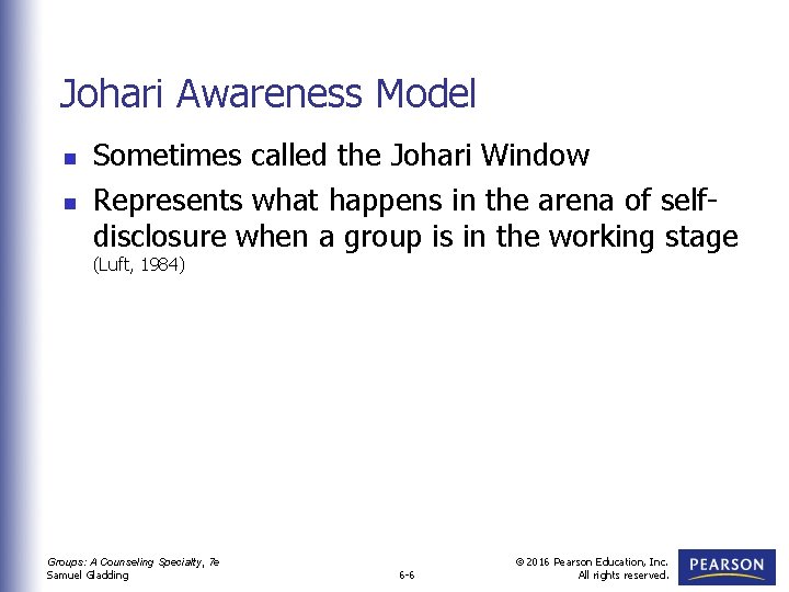 Johari Awareness Model n n Sometimes called the Johari Window Represents what happens in