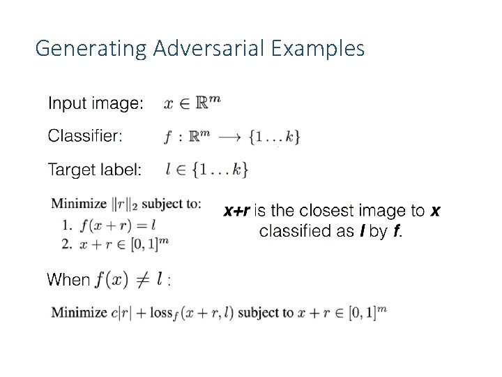 Generating Adversarial Examples 