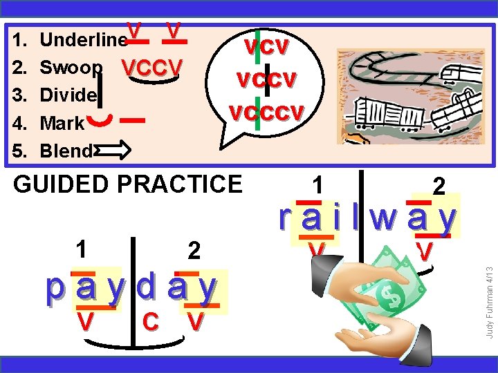 Underline. V V Swoop VCCV Divide Mark Blend vcv vcccv GUIDED PRACTICE 1 2