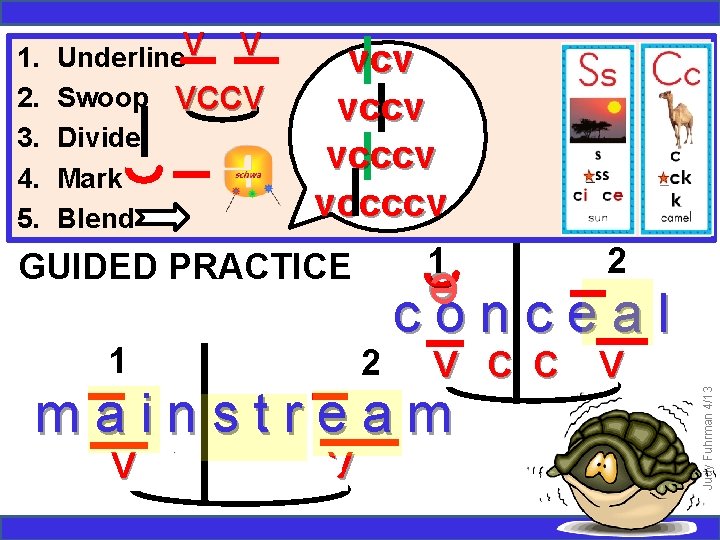 Underline. V V Swoop VCCV Divide Mark Blend vcv vcccv vccccv 1 GUIDED PRACTICE