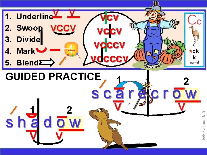Underline. V V Swoop VCCV Divide Mark Blend / vcv vcccv vccccv GUIDED PRACTICE