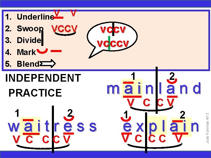 Underline. V V Swoop VCCV Divide Mark Blend vccv vcccv INDEPENDENT PRACTICE 1 2