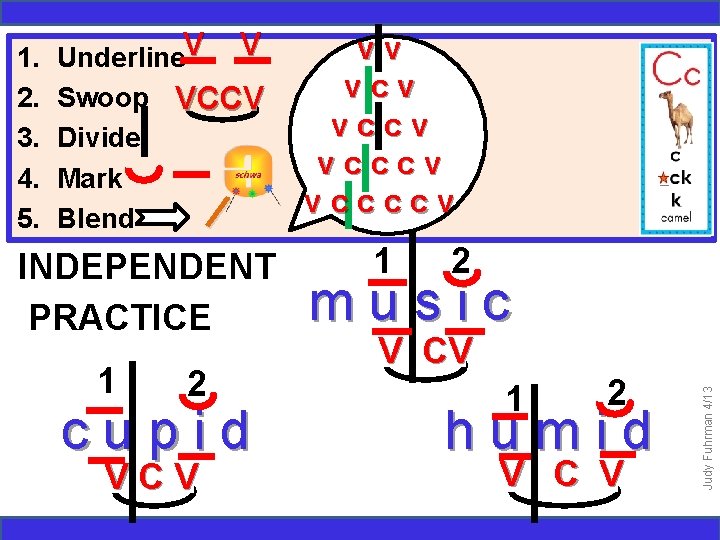 Underline. V V Swoop VCCV Divide Mark Blend / INDEPENDENT PRACTICE 1 2 cupid