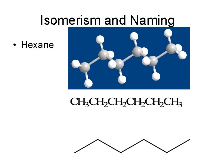 Isomerism and Naming • Hexane Isomerism and Naming • Hexane