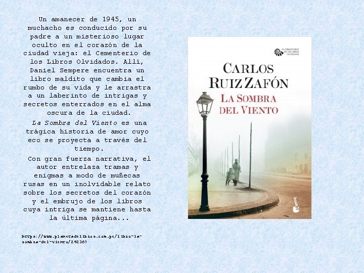 Un amanecer de 1945, un muchacho es conducido por su padre a un misterioso