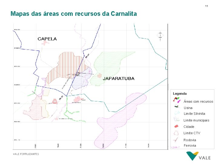 Presentation Title – Mês 00, 0000 11 Mapas das áreas com recursos da Carnalita