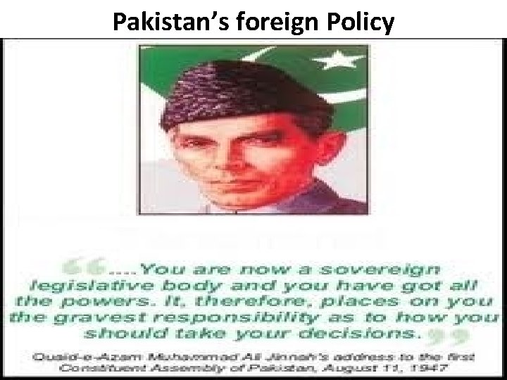 Pakistan’s foreign Policy 