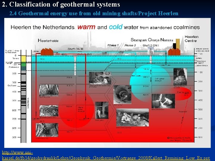 2. Classification of geothermal systems 2. 4 Geothermal energy use from old mining shafts/Project