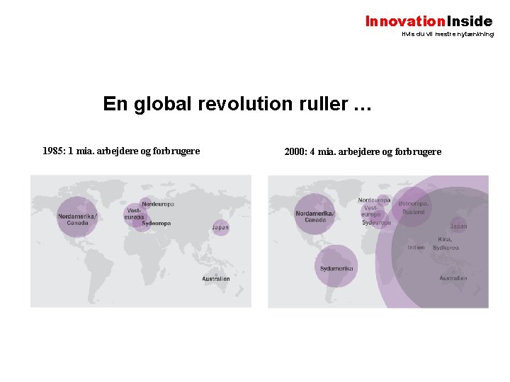 Innovation. Inside Hvis du vil mestre nytænkning En global revolution ruller … 1985: 1