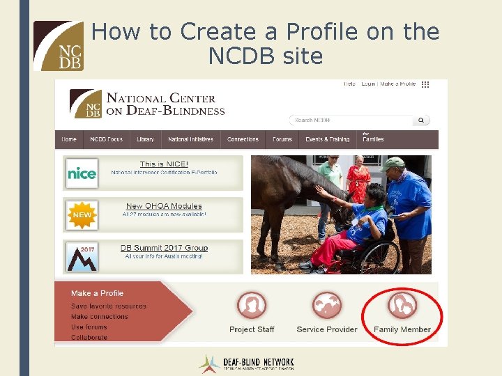 How to Create a Profile on the NCDB site 