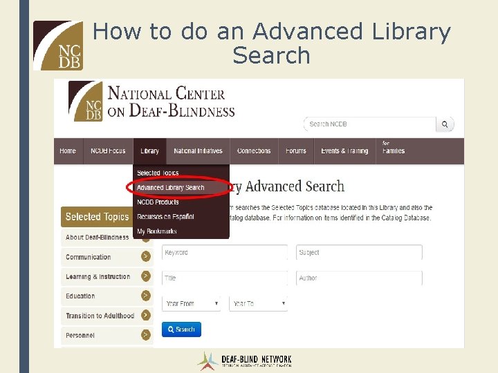 How to do an Advanced Library Search 