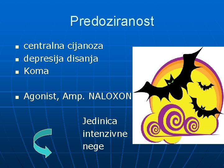 Predoziranost n centralna cijanoza depresija disanja Koma n Agonist, Amp. NALOXON n n Jedinica