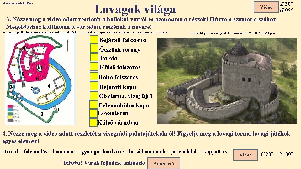 Maczkó András Pécs Lovagok világa Videó 2’ 30” – 6’ 05” 3. Nézze meg