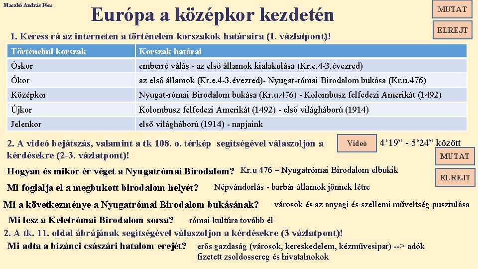Maczkó András Pécs Európa a középkor kezdetén MUTAT ELREJT 1. Keress rá az interneten