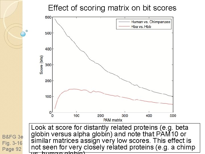 Effect of scoring matrix on bit scores B&FG 3 e Fig. 3 -16 Page