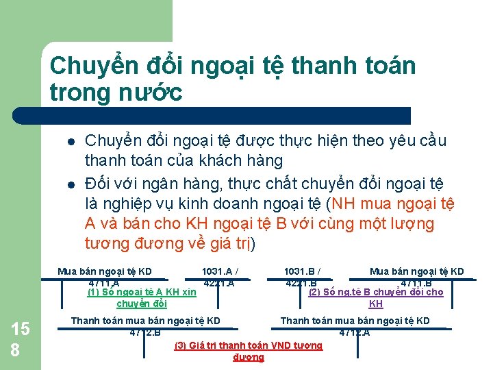 Chuyển đổi ngoại tệ thanh toán trong nước l l Chuyển đổi ngoại tệ