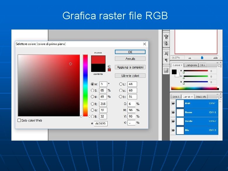 Grafica raster file RGB Grafica raster file RGB