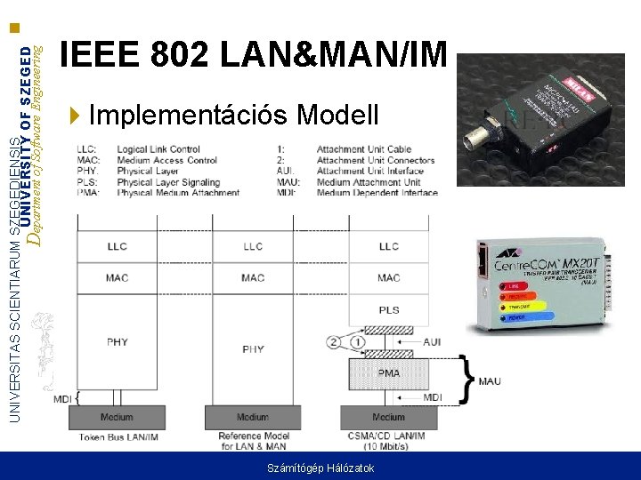 UNIVERSITAS SCIENTIARUM SZEGEDIENSIS UNIVERSITY OF SZEGED Department of Software Engineering IEEE 802 LAN&MAN/IM Implementációs