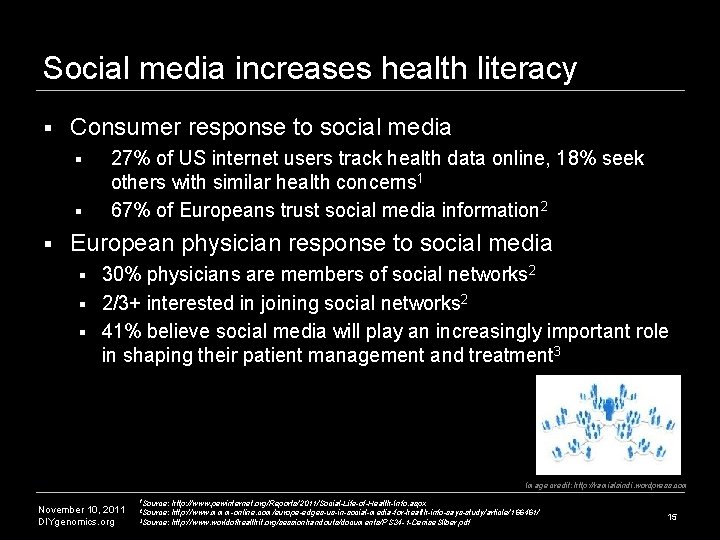 Social media increases health literacy § Consumer response to social media § § § Social media increases health literacy § Consumer response to social media § § §