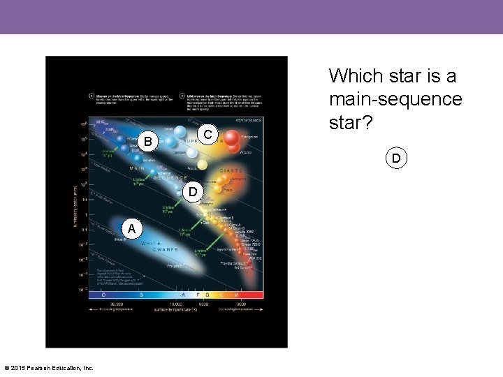 C B Which star is a main-sequence star? D D A © 2015 Pearson