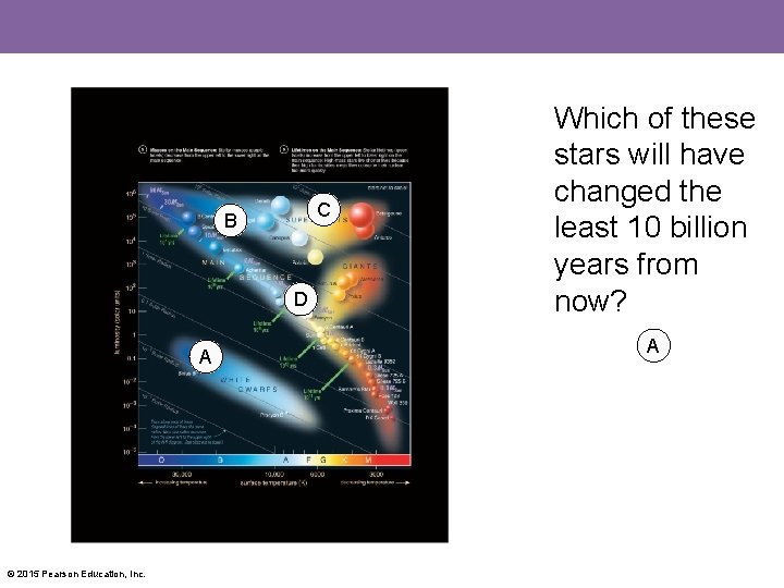C B D A © 2015 Pearson Education, Inc. Which of these stars will