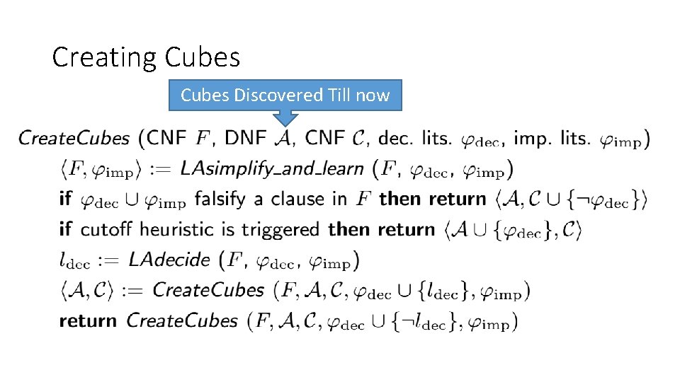 Creating Cubes Discovered Till now Creating Cubes Discovered Till now